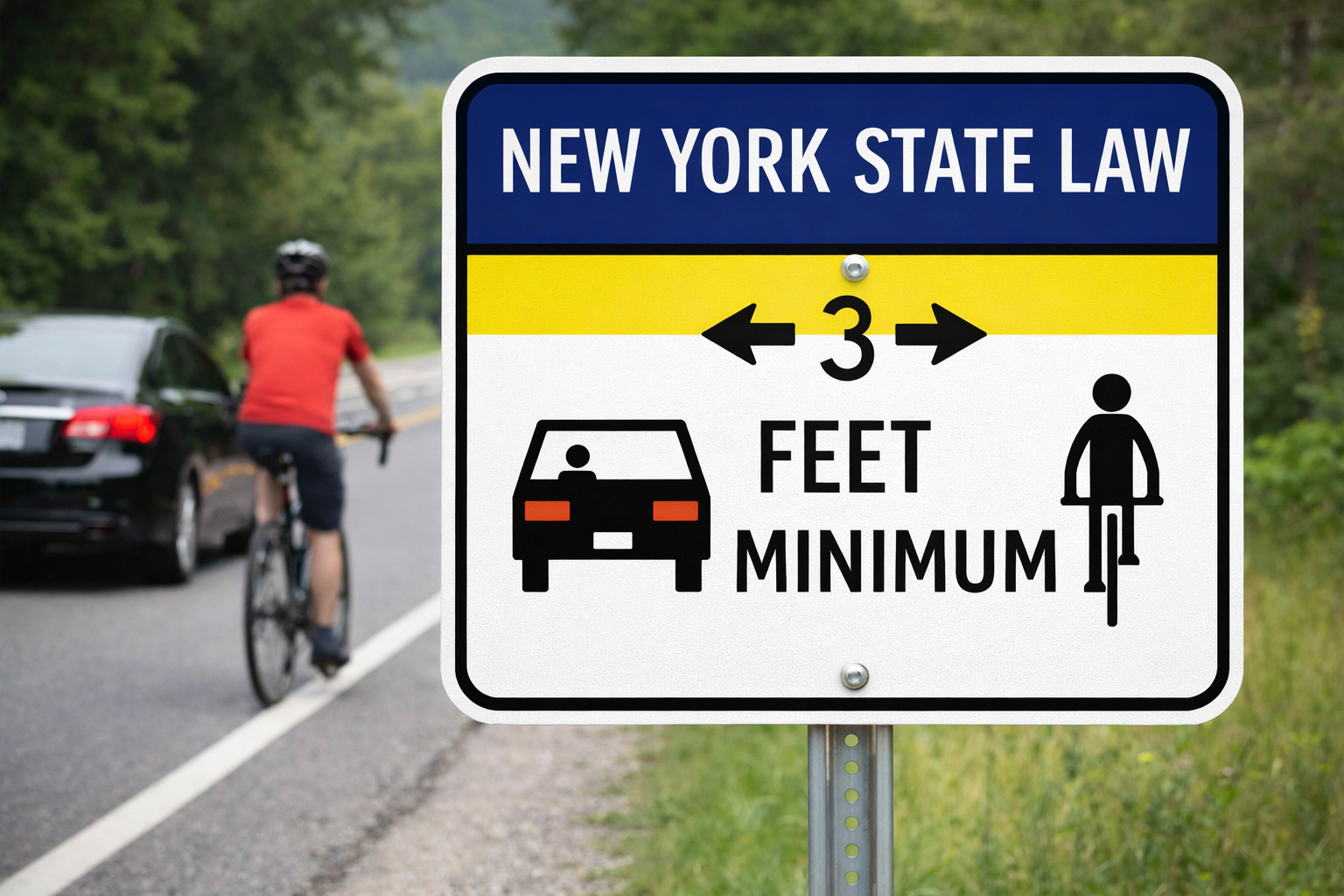 new york three foot passing law bicycle accidents