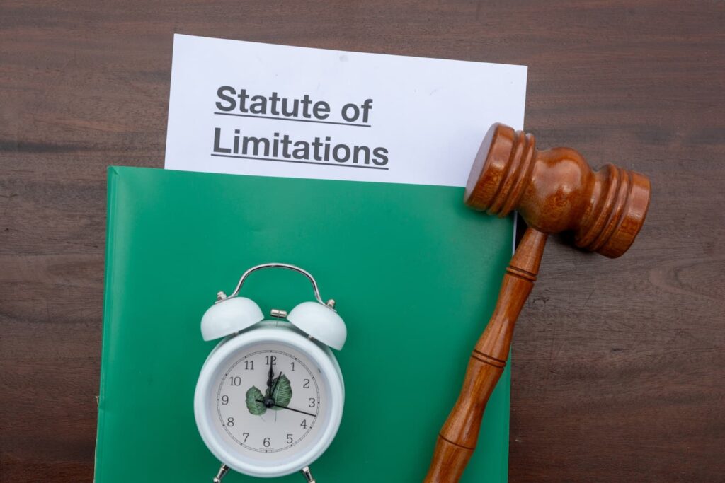 New York Statute of Limitations for Commercial Truck Accident Claims on Long Island Statute of limitations document with gavel and clock symbolizing legal deadlines for Long Island commercial vehicle accident claims.